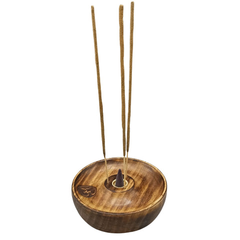 Incense Stick & Cone Burner Disc - Om Ancient Wisdom