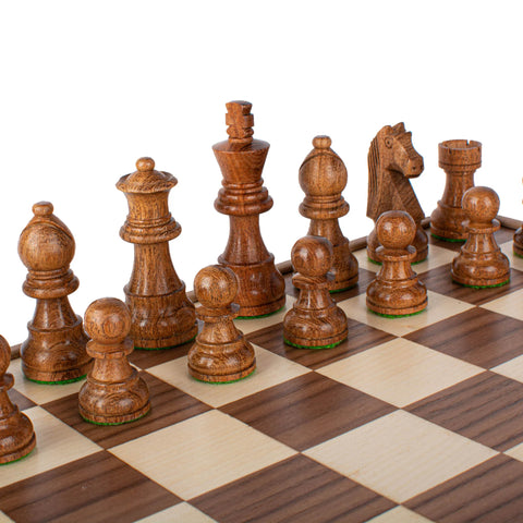 Walnut Chess set 35x35cm with Weighted Staunton Chessmen Manopoulos