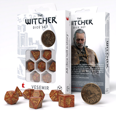 The Witcher Dice Set Vesemir The Wise Witcher Role Playing Games Q-Workshop NEW