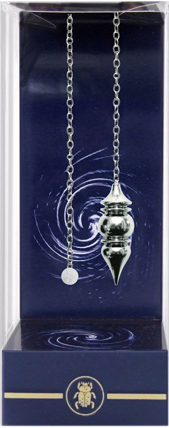 Deluxe Silver Wisdom Chamber Pendulum Lo Scarabeo Silver Metal Divination NEW