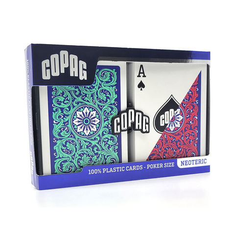1546 Neoteric Poker Size Standard Index playing cards double deck: Red and Green