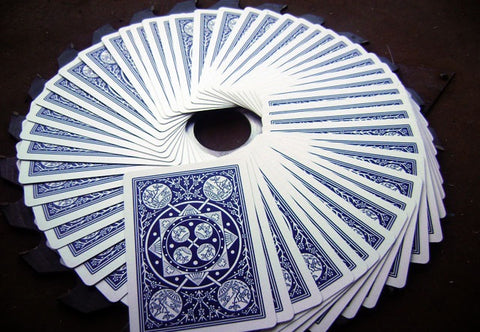 Bicycle Tally Ho Fan Back Playing Cards Deck Blue Standard Index Linoid NEW