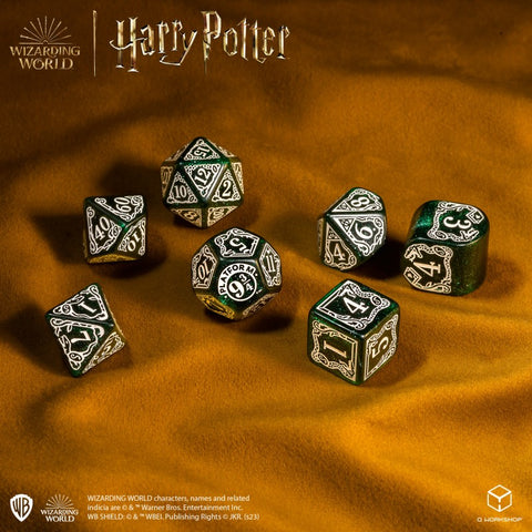 Harry Potter. Slytherin Modern Dice Set Green Role Playing Games Q-Workshop NEW