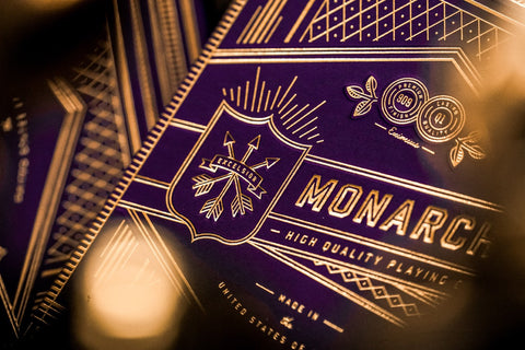 Monarchs Theory 11 Playing Cards Deck Purple Gold Magic Tricks Sealed