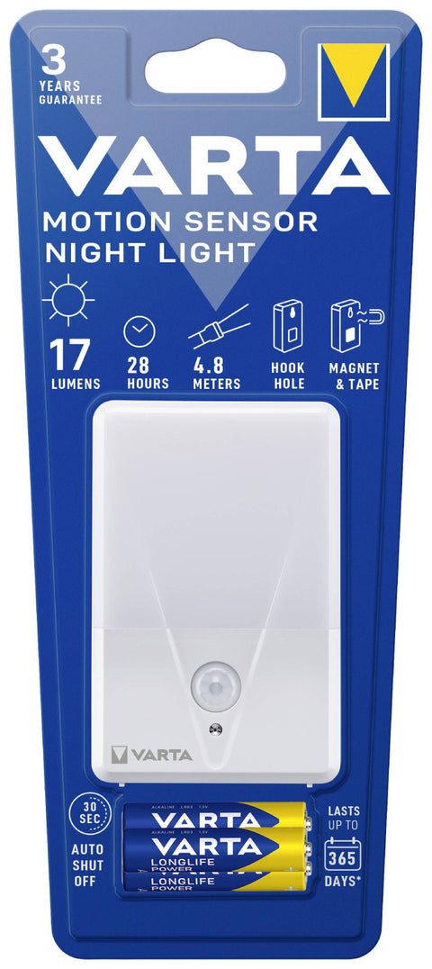 Varta 16624 Motion Sensor Night Light 17 Lumens Aaa Batteries Included NEW