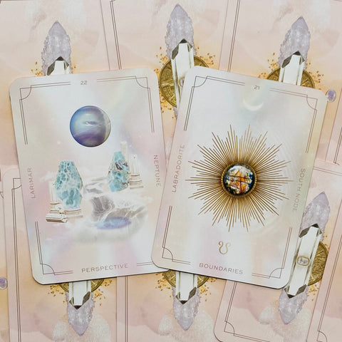 Astral Realms Crystal Oracle Cards Leah Shoman Rockpool Publishing Rp84
