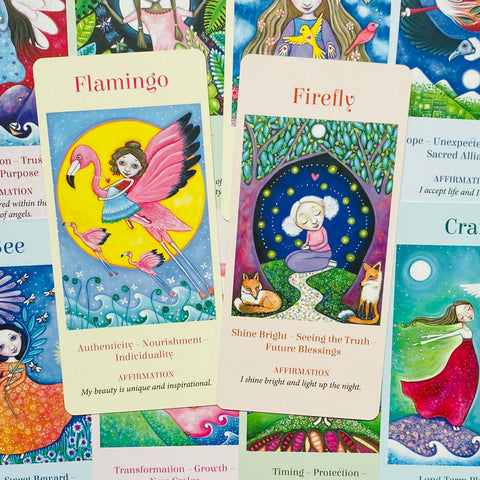 Wings Of Wisdom Oracle Cards Deck Fairchild Longhurst Blue Angel With Bag