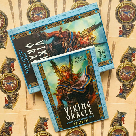 Viking Oracle Deck Cards & Guidebook Stacey Demarco Esoteric Telling Blue Angel