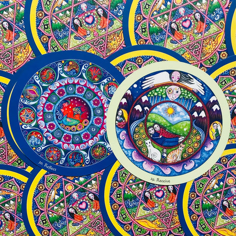 Mandala Healing Oracle Cards Deck Blue Angel Esoteric Journey To Your Heart NEW