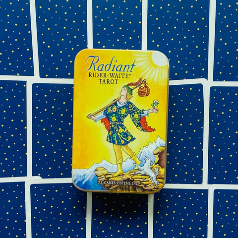 Radiant Rider-Waite Tarot Card Deck In Tin Box Small US Games Systems Rrt78