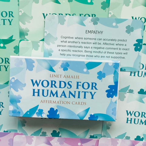 Words For Humanity Affirmation Cards Deck Animal Dreaming Linet Amalie NEW