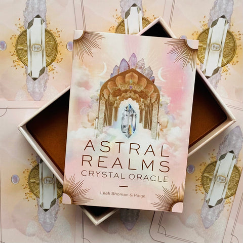 Astral Realms Crystal Oracle Cards Leah Shoman Rockpool Publishing Rp84