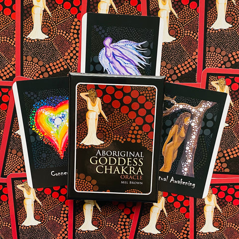 Aboriginal Goddess Chakra Oracle Cards Deck Rockpool Mel Brown Divination NEW