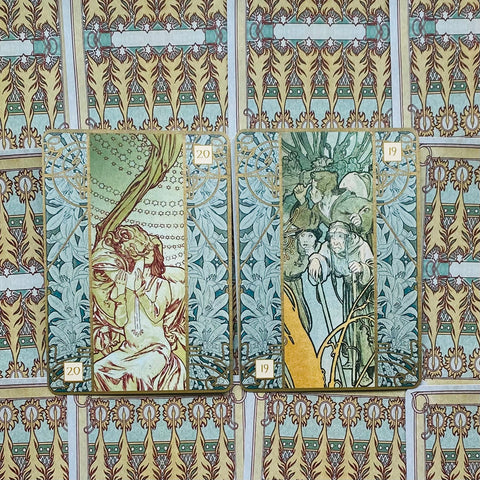 Alfons Maria Mucha Oracle Cards Deck & Instruction Lo Scarabeo Esoteric NEW