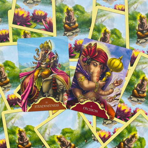 Whispers of Lord Ganesha Oracle Cards Blue Angel