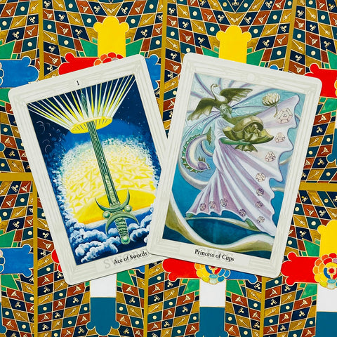 Thoth Tarot Cards De Luxe Aleister Crowley By Frieda Harris Art Agm 1067012377