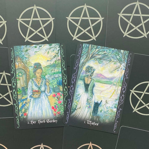 The Solitary Witch Oracle Blue Angel Artwork By Lady Viktoria Wisdom Awakening