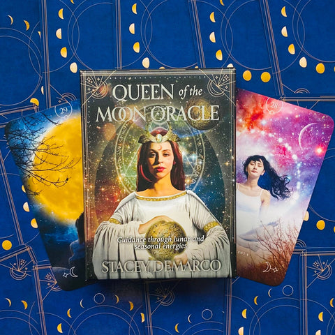 Queen Of The Moon Oracle Cards Deck Esoteric Guide Stacey Demarco Rockpool Rp17