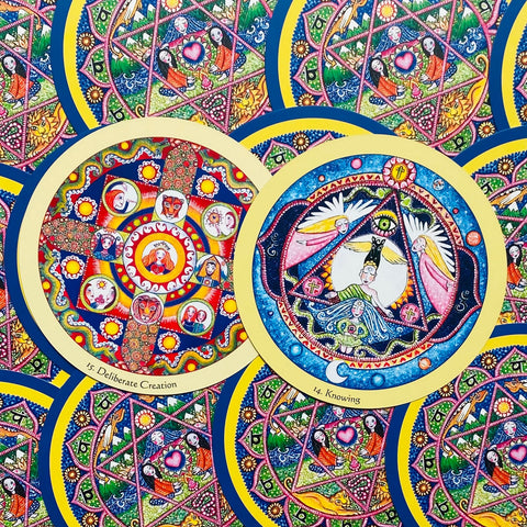 Mandala Healing Oracle Cards Deck Blue Angel Esoteric Journey To Your Heart NEW