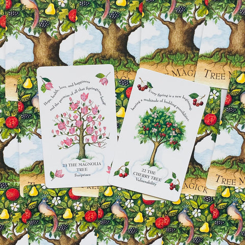 The Tree Magick Oracle Cards Deck & Illustrated Book Cico Books Gillian Kemp NEW