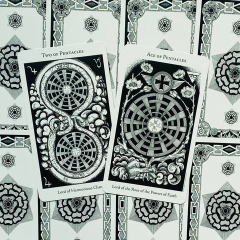 Hermetic Tarot Deck Cards Esoteric Telling White Black US Games Systems