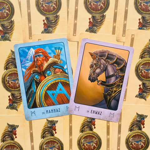 Viking Oracle Deck Cards & Guidebook Stacey Demarco Esoteric Telling Blue Angel