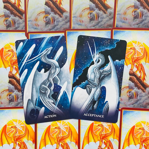 Universal Dragon Oracle Cards Deck Blue Angel Carla Morrow Animals Healing NEW