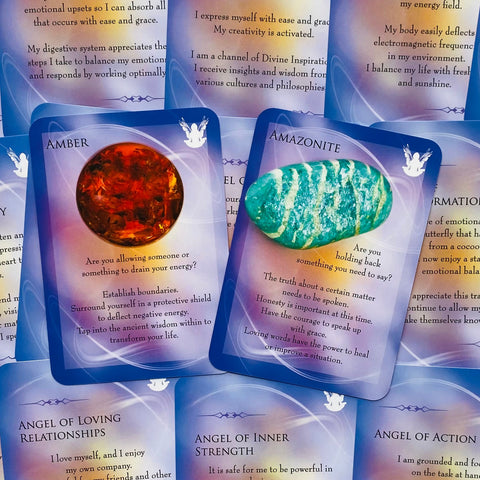Angels & Gemstone Guardians Cards Deck Findhorn Esoteric Fortune Affirmation NEW