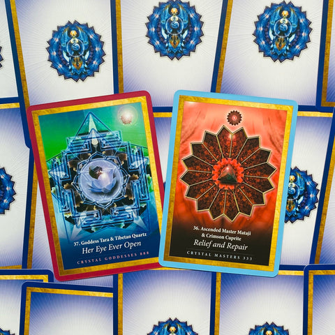 Crystal Mandala Oracle Cards Deck Alana Fairchild Esoteric Telling Blue Angel