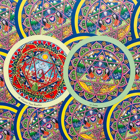 Mandala Healing Oracle Cards Deck Blue Angel Esoteric Journey To Your Heart NEW