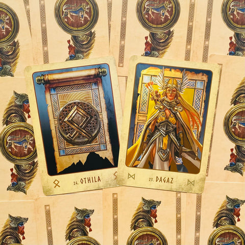Viking Oracle Deck Cards & Guidebook Stacey Demarco Esoteric Telling Blue Angel