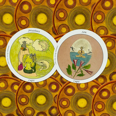 Mini Motherpeace Round Tarot Deck Esoteric Telling US Games Systems NEW