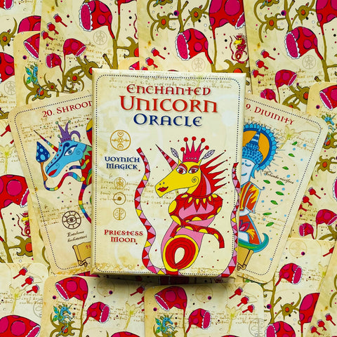 Enchanted Unicorn Oracle Cards Deck By Priestess Moon Rockpool Publishing Rp75