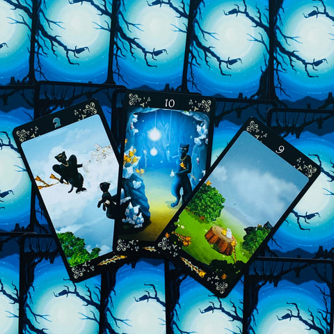 Black Cats Tarot Deck Cards Esoteric Fortune Telling Lo Scarabeo NEW