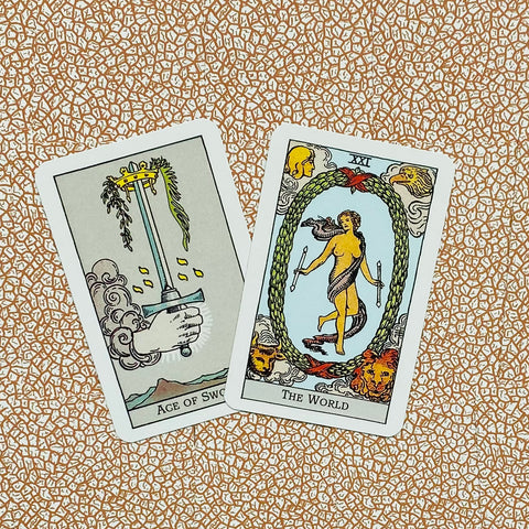 Ae Waite Tarot Pocket Premium Deck Cards Orange Pebble Back Agm 1067012021