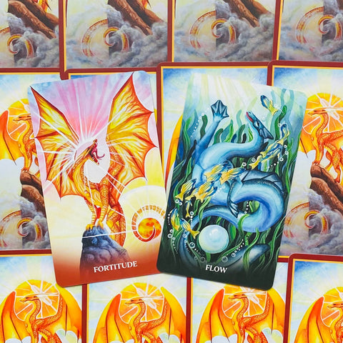 Universal Dragon Oracle Cards Deck Blue Angel Carla Morrow Animals Healing NEW