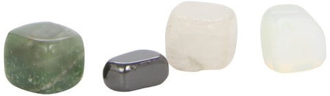 Fortune Crystals Set Lo Scarabeo Quartz Hematite Aventurine White Moonstone NEW
