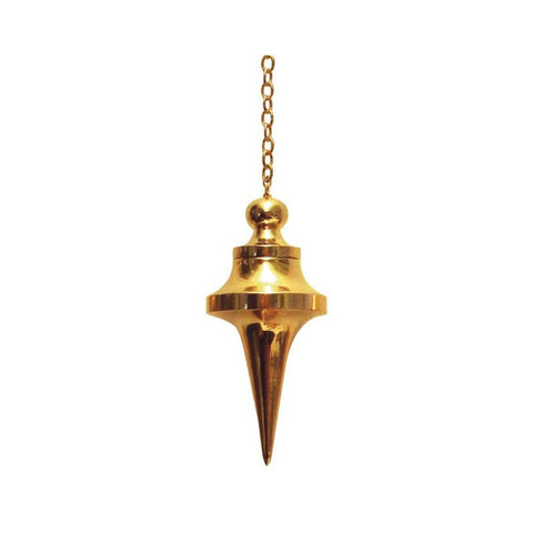 Premium Precision Gold Pendulum Chambered Lo Scarabeo Golden Divination NEW