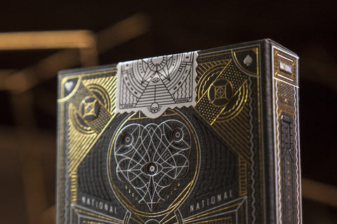 National Theory 11 Luxury Playing Cards Deck Black Gold Magic Tricks Sealed NEW