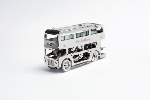 Cute Double-Decker Model Building Kit Time For Machine Stainless Steel NEW