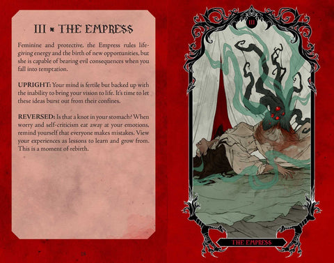 Horror Tarot – 78 Card Deck with Guidebook for Dark Divination