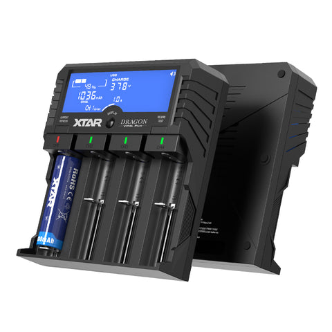 XTAR VP4 BATTERY CHARGER PLUS DRAGON Li-ion LCD 12V 2.4A TC/CC/CV 5V NEW