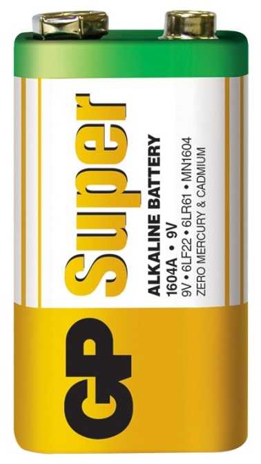 Gp Super Alkaline Battery 9V 6Lf22 6Lr61 6Lp3146 Mn1604 Blister Exp 2028 NEW
