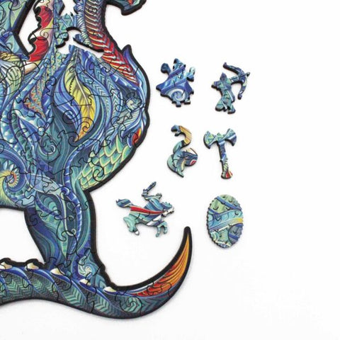 Dragon Unique Wooden Puzzle Size L 300 Pieces 37X36 Cm By Fantasy Puzzles Fp014