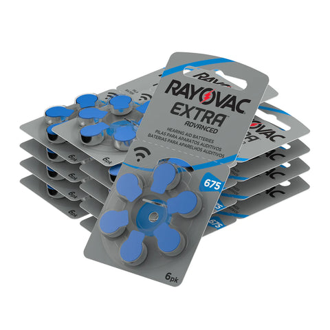 120x Rayovac Extra Advanced Size 675 MF PR44 Hearing Aid Batteries 1.45V