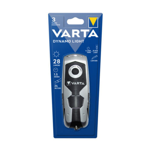 Varta Dynamo Light 17680 Flashlight Led 28 Lumens Li Ion Battery Included NEW