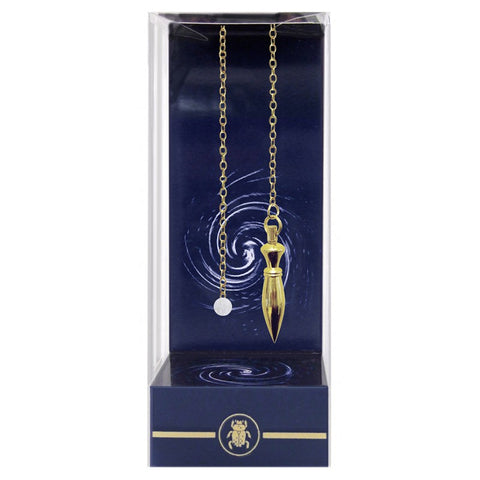 Deluxe Gold Pointed Pendulum Lo Scarabeo Golden Metal Chain Divination NEW