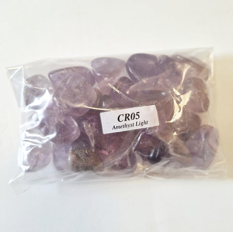 Amethyst Light Tumble Stones Tumble Crystals 500 Grams Pack Lo Scarabeo Cr05