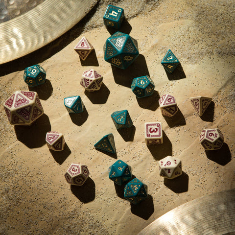 Runequest Dice Set Beige And Burgundy Story Role Playing Games Q-Workshop NEW