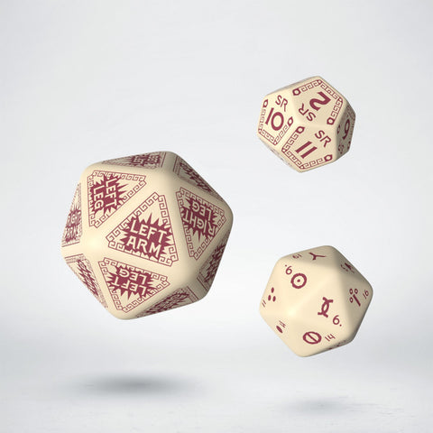 Runequest Expansion Dice Set Beige And Burgundy Rpg Playing Games Q-Workshop NEW